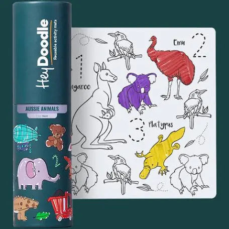 Hey Doodle Mini Mat - Aussie Animals